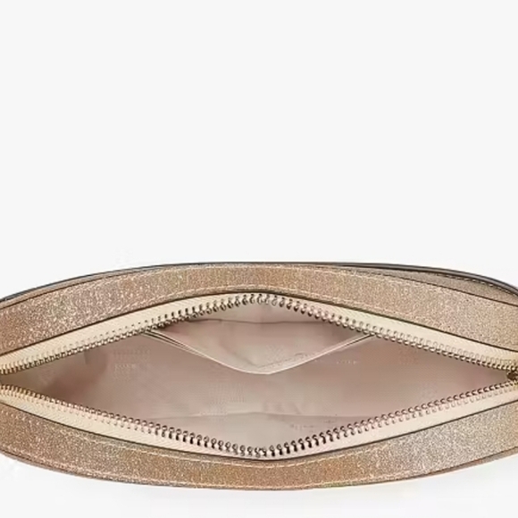 🔹️Kate Spade🔹️ GOLD glitter Glimmer Oval Camera Bag ✨️💛 - Picture 3 of 9